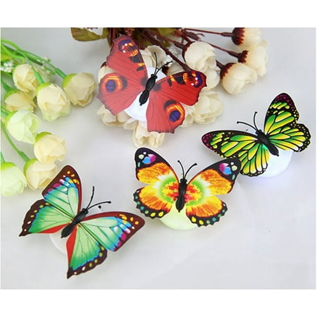 

Appliances And Gadgets Colorful Changing Butterfly LED Night Light Lamp Home Room Party Desk Wall Decor