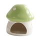 thumbnail image 2 of Casita de cerámica para hámster, escondite para cobayas, con forma de seta, para exteriores, creativa y resistente. Verde, 2 of 9