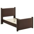 thumbnail image 6 of Modway Rael Performance Velvet Twin Platform Bed in Chocolate Brown, 6 of 9