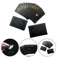 thumbnail image 3 of LEEYNEER Black Gold Plastic Playing Cards Set for Poker and Card Games, 3 of 4