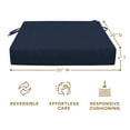 thumbnail image 6 of Textured Solid Indigo Blue Premium Dining Seat Cushion (2-Pack), 6 of 8