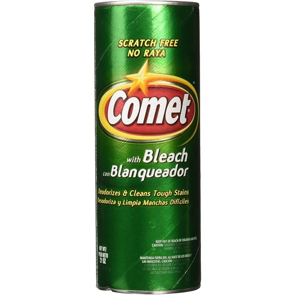 Comet Cleaner with Bleach Powder 21-Ounces Scratch-Free 2-Units