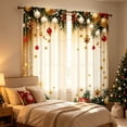 thumbnail image 5 of Christmas Curtains, 2‑Panel Christmas Printed Window Curtains, Semi‑Transparent Polyester Holiday Curtain Set, Festive Decor Drapes for Bedroom Living Room Home Xmas Decoration, 23.6x59 inch, 5 of 6