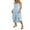 Blue, variant on Baby Sweetie Women Floral Print Summer Long Dress Tiered Ruffles Sleeveless Cami Dress Casual Beach Party Dresses