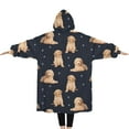 thumbnail image 2 of Oversized Wearable Blanket Hoodie,Goldendoodle Dog Sherpa Blanket Hoodie with Super Pockets,Super Warm Fuzzy Pullover for Women & Men, 2 of 6