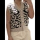 thumbnail image 2 of Chaleco de Punto con Botones de Leopardo para Mujer, Sin Mangas, con Estampado de Guepardo, para Oficina, Moderno y Elegante. Caqui XL, 2 of 8