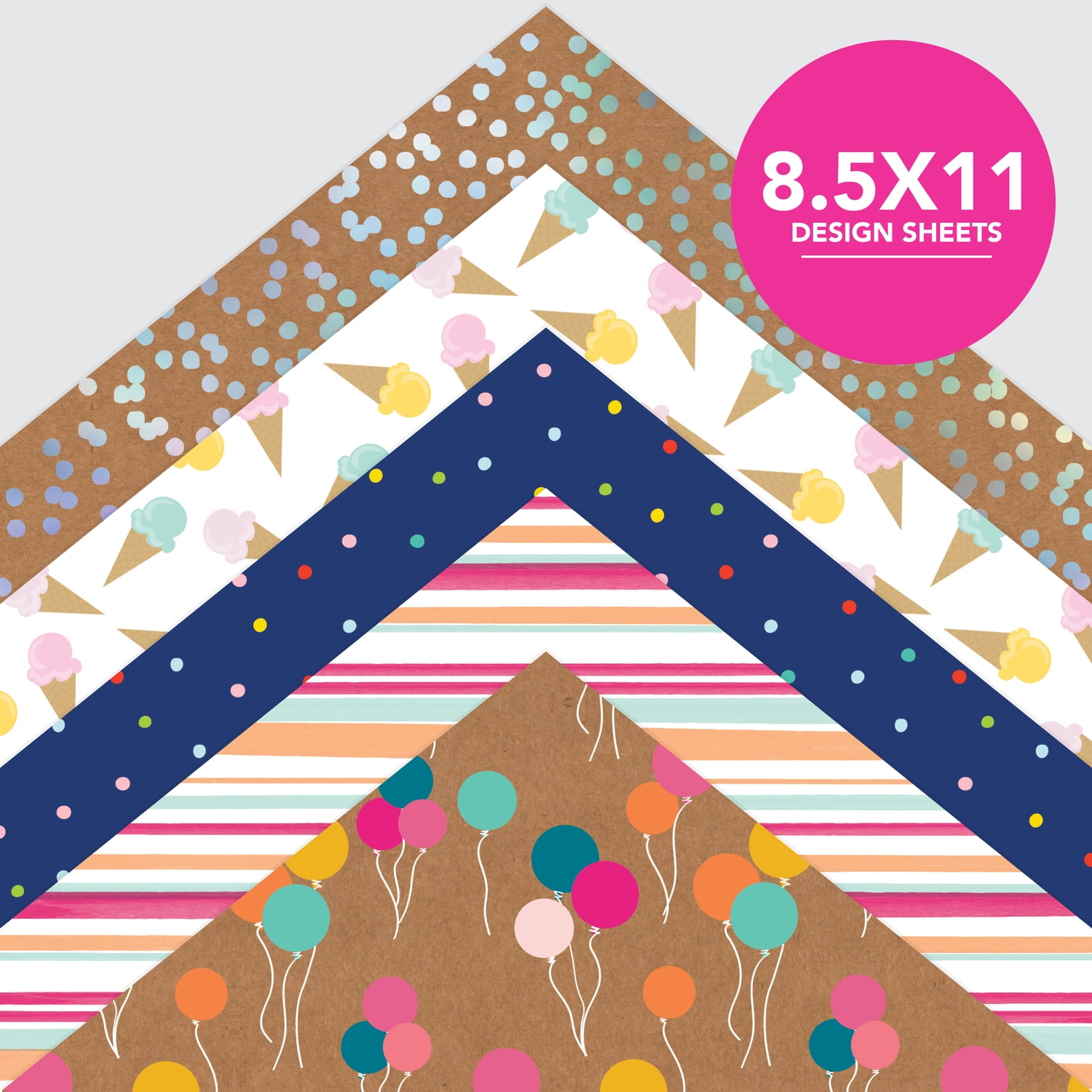 (2 pack) Roobee by Mara Mi Celebrations Paper Pad  8.5" x 11" - 24 lb/ 110 GSM, 50 sheets