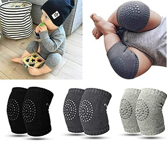 LHWEN Non-Slip Baby Knee and Elbow Pads 6PC Set for Crawling and Walking Warmers for Toddlers Comfortable Cotton Leg Protectors with Breathable Mesh Design Unisex Baby Knee Pads with Adjustable