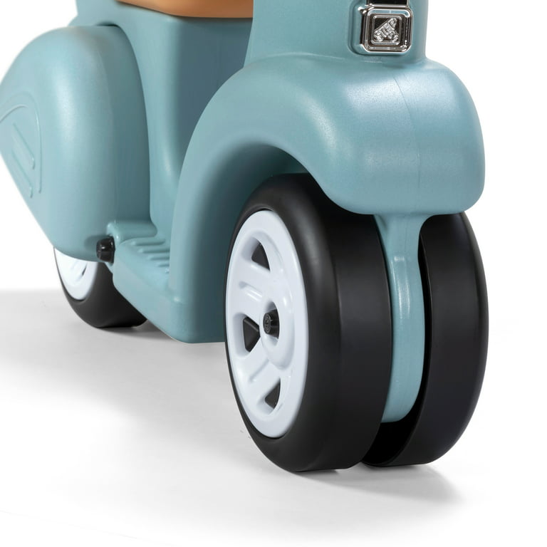 Step2 Ride Along Scooter Aqua Ride on Toy with Vintage-Style Design, Foot-to-Floor Toddler Scooter with Four for Extra Stability - Walmart.com