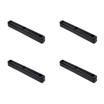 4 Pack 16"x2"x2" Rectangular Rubber Dock Bumper with 3 Holes - Impact Resistant Molded Rubber Bumper for Semi Truck, Flatbed Trailer, Boat Docks, Marinas & Parking Spots