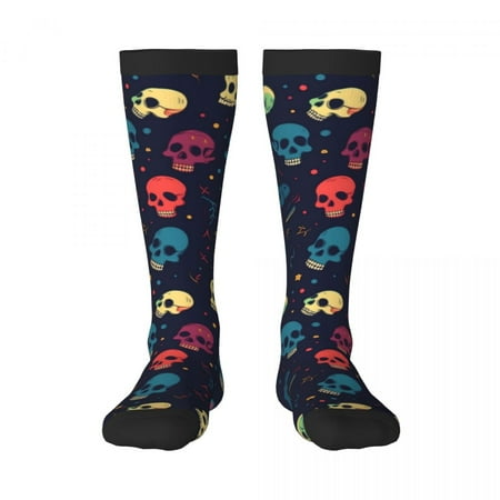 

Generic Colorful Long Socks (3D Print Style) 2 Black-1