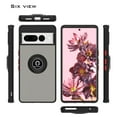 thumbnail image 6 of CoverON For Google Pixel 7 Pro Case, Clear Back Ring Holder Kickstand Phone Cover, Black, 6 of 7