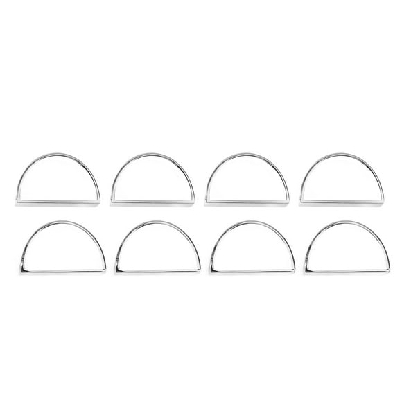 Silver Napkin Rings,8pcs Silver Semicircle Napkin Table Napkin Rings Silver Semicircle Napkin Rings Unrivaled Performance