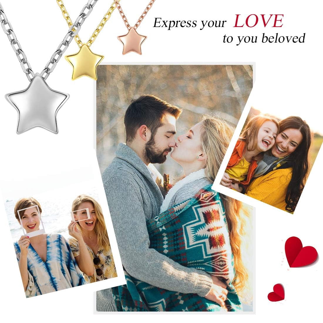 ChicSilver Star Necklace 14K Gold Plated Tiny Star Pendant Necklace Gifts for Women Valentines Mothers Day Birthday Anniversary