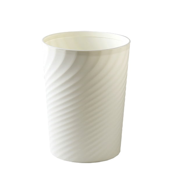 Advancent Cubo de basura de estilo nórdico sin tapa, papelera, contenedor de basura, cesta para el hogar, oficinas, dormitorios, habitaciones Suministros de limpieza para el hogar Blanco 8L