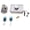 Silver, variant on Door Lock with Remote Control Invisible Intelligent Door Lock for App Control Wireless Keyless Door