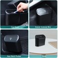 thumbnail image 5 of Bote de basura para automóvil con tapa, mini cubo de basura para automóvil, organizador de basura con un rollo de bolsa de basura de plástico, contenedor de basura automotriz para vehículo,, 5 of 5