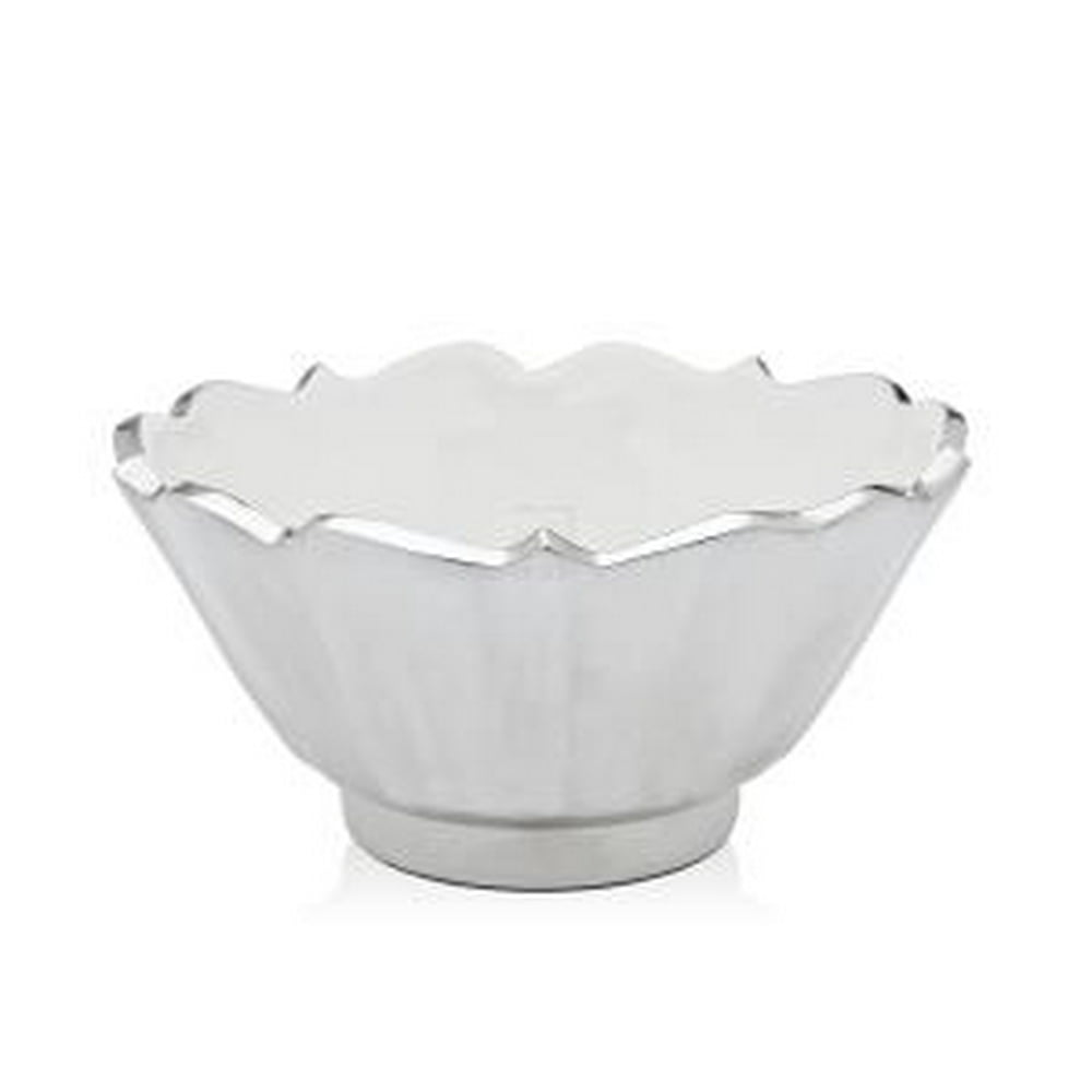 Primary Colors Metal Extra Large White Serving Bowl Dish