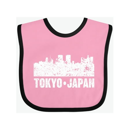 

Inktastic Tokyo Japan City Skyline with Grunge Gift Baby Boy or Baby Girl Bib