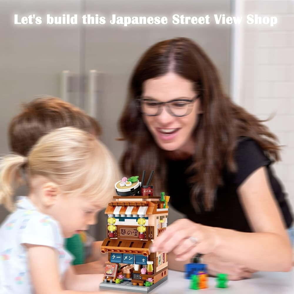 Haibin 412 Pcs Building Brick Sets, Mini City View Building Toy Sets, Japanese Blocks Toy, STEM Gifts for Kids Age 5-16+