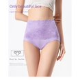 thumbnail image 4 of De gran tamaño m-6xl de las mujeres bragas transpirable encaje bordes calzoncillos de cintura alta sin costuras suelto ajuste cinturapangjing, 4 of 4