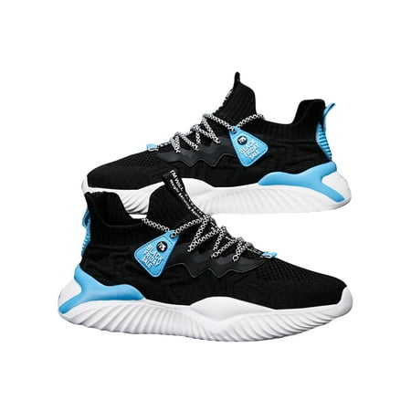 

Harsuny Men s Walking Breathable Athletic Shoes Lightweight Comfortable Lace Up Sneaker Jogging Nonslip Mid Top Trainers