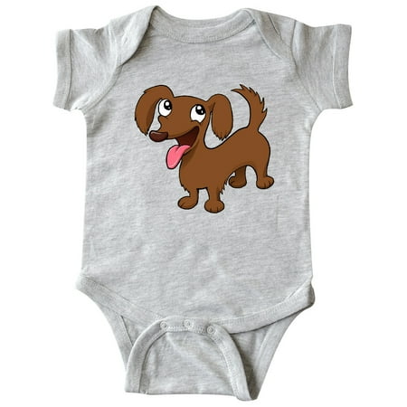 

Inktastic Happy Long-Haired Dachshund Gift Baby Boy or Baby Girl Bodysuit