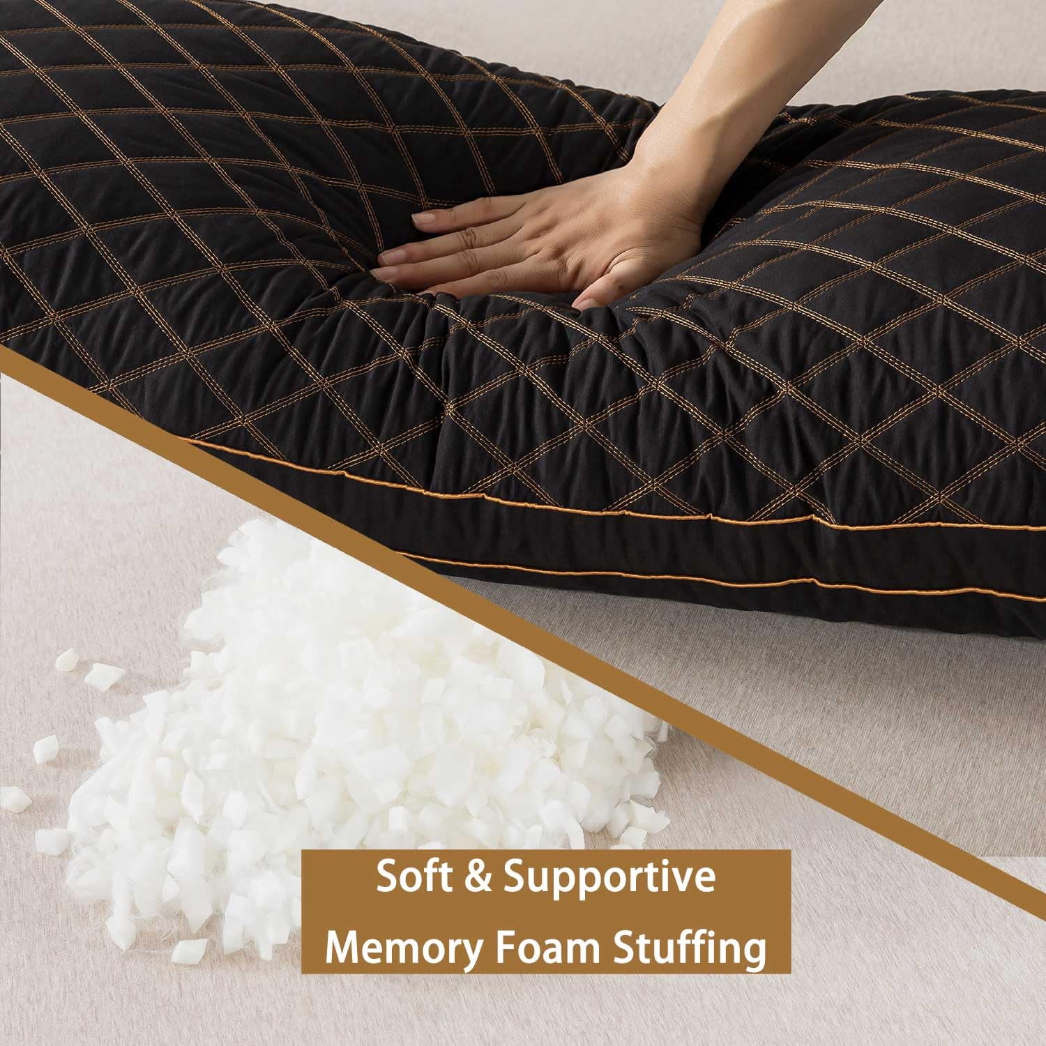 Memory Foam Body Pillow with Plush Fuzzy Cover Full-Length Support Pillow for Adults Soft Comfortable Sleeping Aid