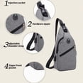 thumbnail image 5 of UHUYA Sling Bag Crossbody Backpack for Men Travel Backpack Multipurpose Cross Body Chest Bag Unisex Shoulder Bag Hiking Chest Bag Daypack, Gray B, 5 of 7