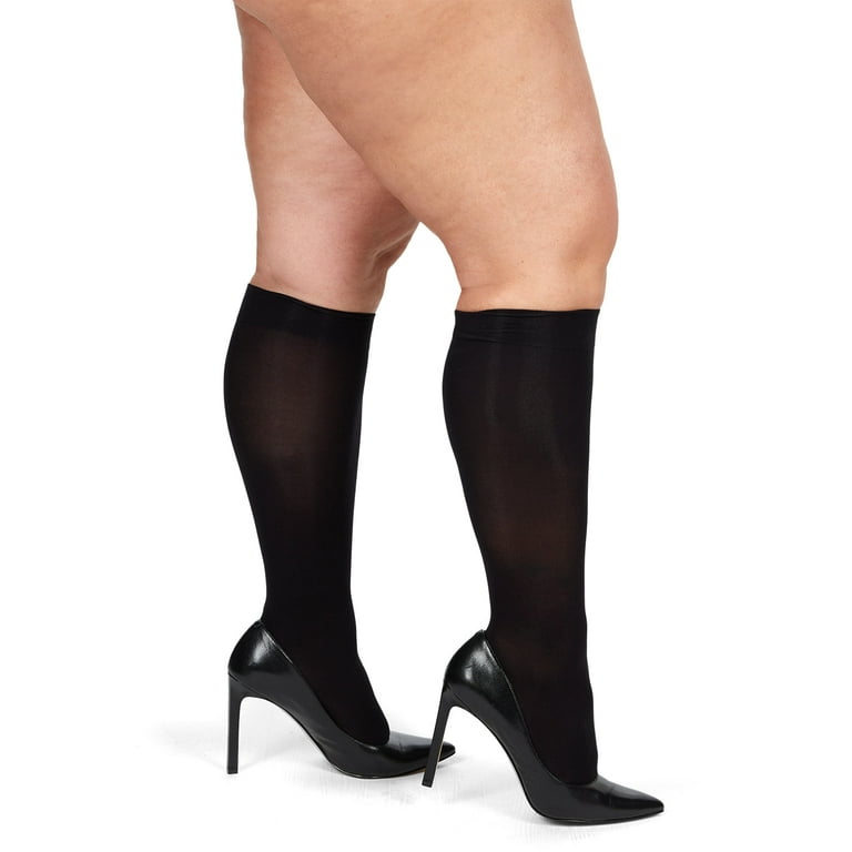 Knee high hosiery plus size clearance