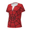 thumbnail image 4 of Spider-Man Women's Sexy Deep V-Neck Short Sleeve T-Shirt, 4 of 7