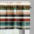 thumbnail image 2 of Ambesonne Floral Art Valance & Curtain 3 Pcs Set, Tender Flower Huddle Art, 55"x36", Ruby Eggshell Multicolor, 2 of 7