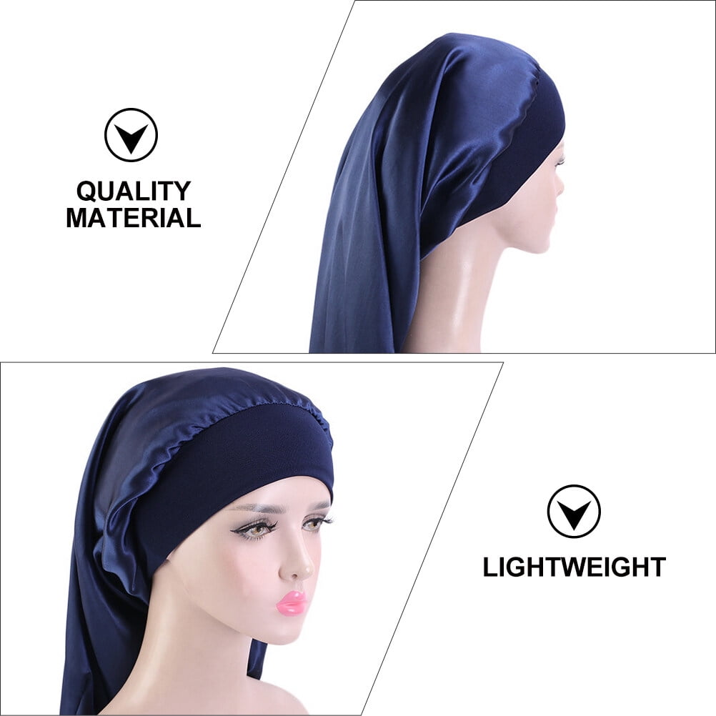 UPKOCH Satin Sleeping Cap with High Elasticity for Women in Assorted Colors Lightweight and Breathable 6 Pieces