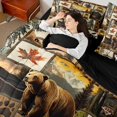 thumbnail image 4 of Castle Fairy Kids Safari Bear Deer Bedding Comforter Set,Fishing Hunting Full Bedding Set, 4 of 8