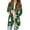 Army Green, variant on Women's Fashionable Loose-Fit Casual Cardigan with Christmas Print Mid-Length Coat for Holiday Outfits and Comfortable Wear,Dark Green,L