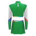 thumbnail image 4 of Aislor Women Cheerleading Crop Top with Skirt 2-Piece Cheer Leader Uniform Fancy Dress Green S, 4 of 7