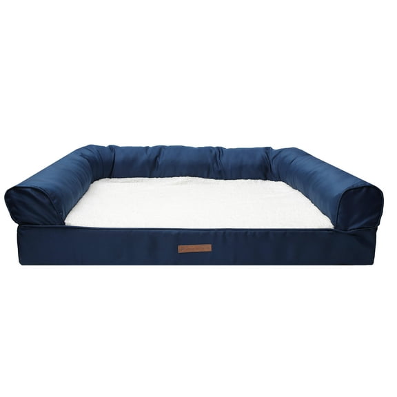 Wags N Whiskers Medium Orthopedic Pet Bed with Non-Skid Base, Bourbon