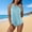 Light Blue, variant on Women's Padded Modest Color Block Tankini Set Off Shoulder Backless Strap for Beach Pool Summer Vacation Resort Water Activities Red L
