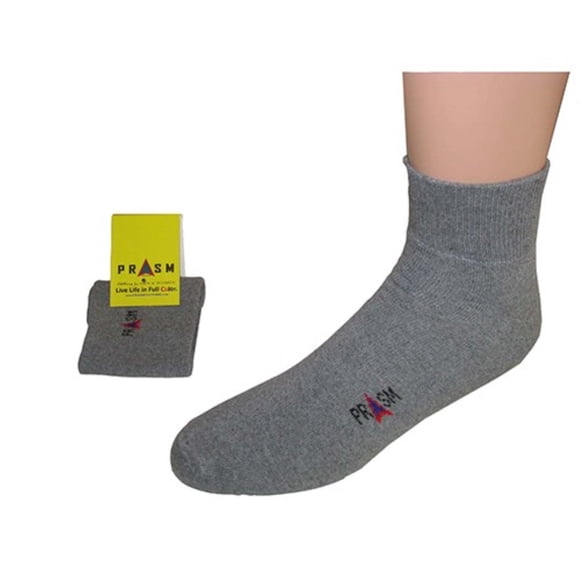PRASM (Coton Égyptien Premium) Chaussettes pour Hommes - Lot de 3 - Gris Foncé