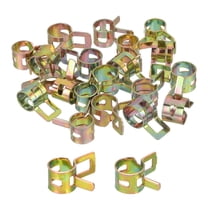 Uxcell ID 8mm 9mm 5/16 Inch 11/32 Inch Fuel Line Hose Clips, Pipe Clamps,Spring Hose Clamp,Low Pressure Air Clamp,Pack of 20(Rose Gold)