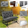 thumbnail image 2 of SHANNA 60"x40"x4" Light Gray Waterproof Swing Cushion with Backrest, for Patio Garden, (2-3 Seater), 2 of 8
