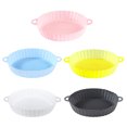 thumbnail image 4 of 1PC Air Fryer Silicone Pot Round Oven Baking Tray Grill Pan Accessories Reusable, 4 of 15