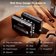 Reshow Portable Cassette Player, USB Cassette to MP3 Converter, Tape Digitalizer for Laptop and PC, Black