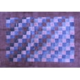 thumbnail image 1 of Ahgly Company Machine Washable Indoor Rectangle Checkered Blue Modern Area Rugs, 8' x 12', 1 of 4