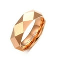 thumbnail image 2 of Mens Tungsten Carbide 18K Gold Plated Wedding Ring Triangle Cut Surface, 2 of 5