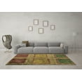 thumbnail image 3 of Ahgly Company Indoor Square Abstract Brown Modern Area Rugs, 5' Square, 3 of 4