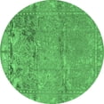 thumbnail image 1 of Ahgly Company Indoor Round Animal Emerald Green Traditional Area Rugs, 5' Round, 1 of 4