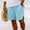 Light Blue, variant on Aueoeo Men's Sports Shorts Casual Elastic Waist Drawstring Shorts Pockets Summer Beach Vacation Yoga Golf Shorts With Side Zipper