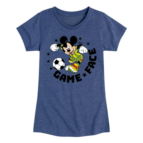 Disney - Game Face Soccer - Toddler & Youth Girls Short Sleeve Graphic T-Shirt