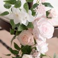 thumbnail image 6 of 2Pack Wedding Chair Background Curtain Veil Decorations Aisle Pew Church Artificial Flower Swags Floral Faux Backdrop Rose Arrangements Party Outdoor, 6 of 6